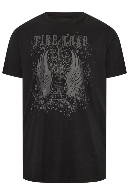 FIRETRAP Big & Tall Black Adams Print T-Shirt | BadRhino 3