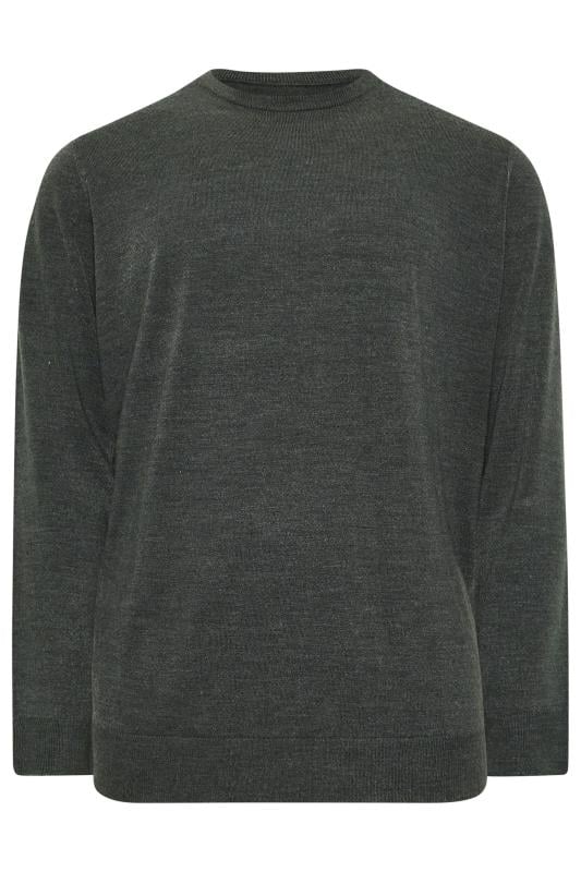 BadRhino Big & Tall Grey Crew Neck Jumper | BadRhino 4