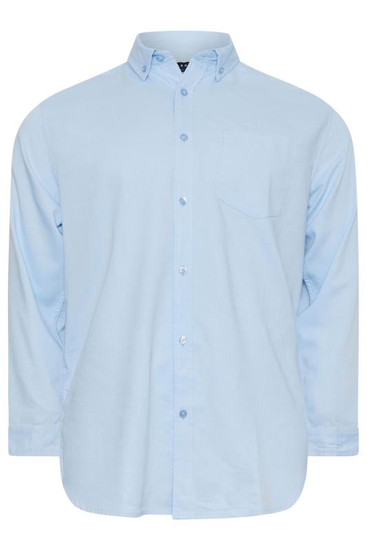 BadRhino Big & Tall Light Blue Long Sleeve Oxford Shirt | BadRhino 3