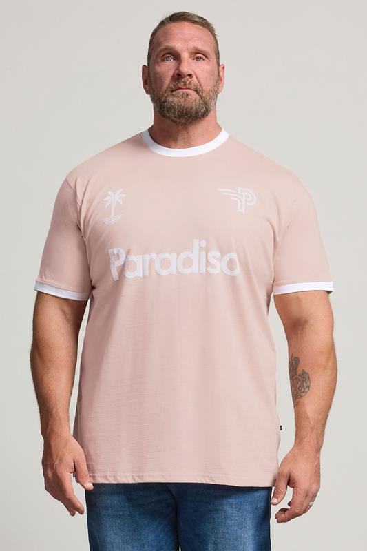  KAM Big & Tall Pink 'Paradiso' T-Shirt