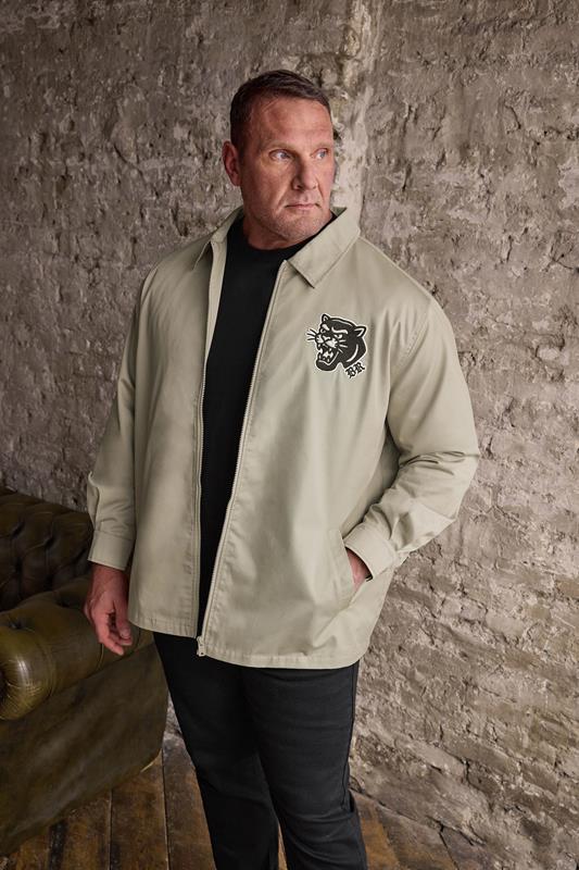 BadRhino Big & Tall Crockery Brown Embroidered Canvas Jacket