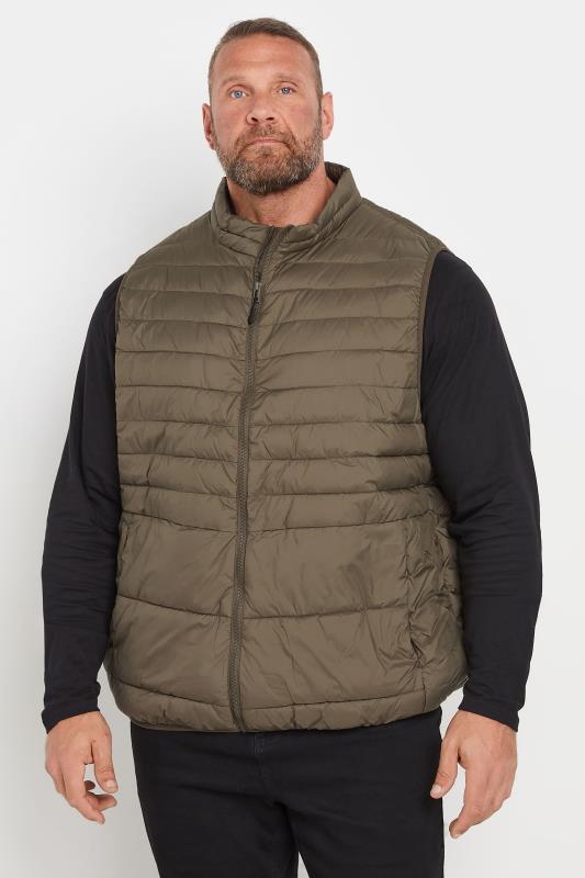 JACK & JONES Brown Padded Packable Gilet | BadRhino 1