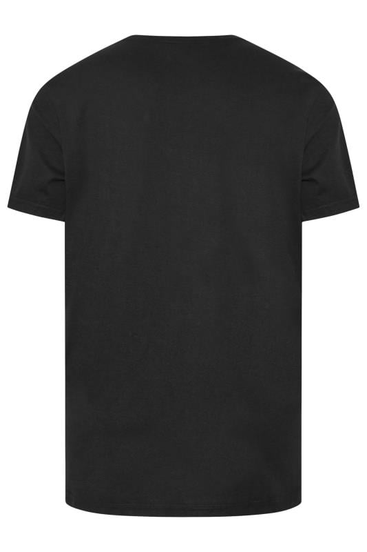 LYLE & SCOTT Big & Tall Black Plain T-Shirt | BadRhino 2