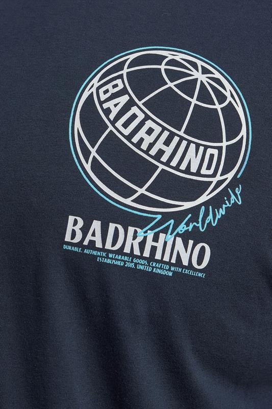 BadRhino Big & Tall 3 PACK Black & Navy Blue Worldwide Graphic T-Shirts | BadRhino 6