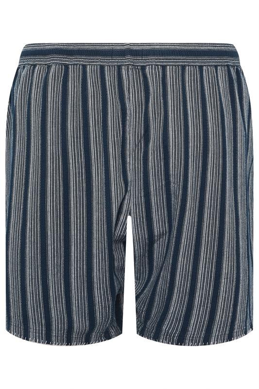 BadRhino Big & Tall Navy Blue & White Stripe Shorts | BadRhino 8
