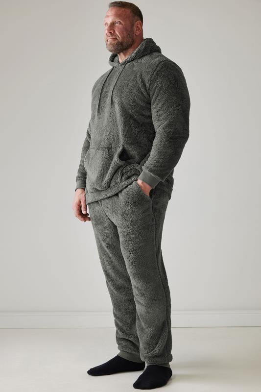 BadRhino Big & Tall Charcoal Grey Borg Lounge Set | BadRhino 1