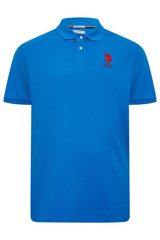 U.S. POLO ASSN. Big & Tall Blue Player 3 Logo Polo Shirt | BadRhino