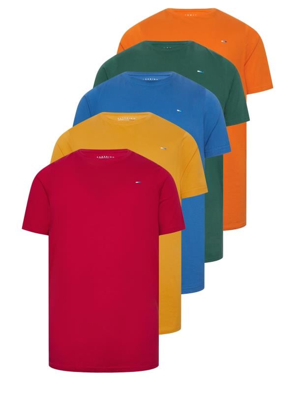 BadRhino Big & Tall 5 PACK Red & Blue Core T-Shirts | BadRhino  3