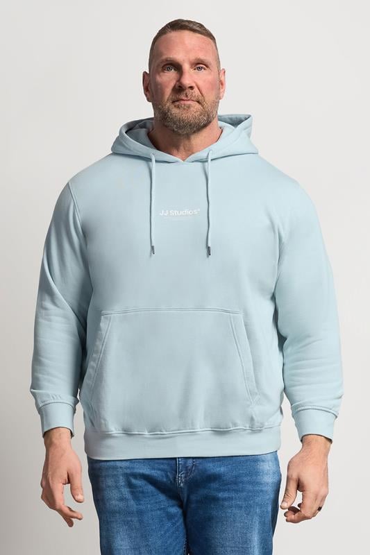 Men's  JACK & JONES Big & Tall Celestial Blue Printed Hoodie