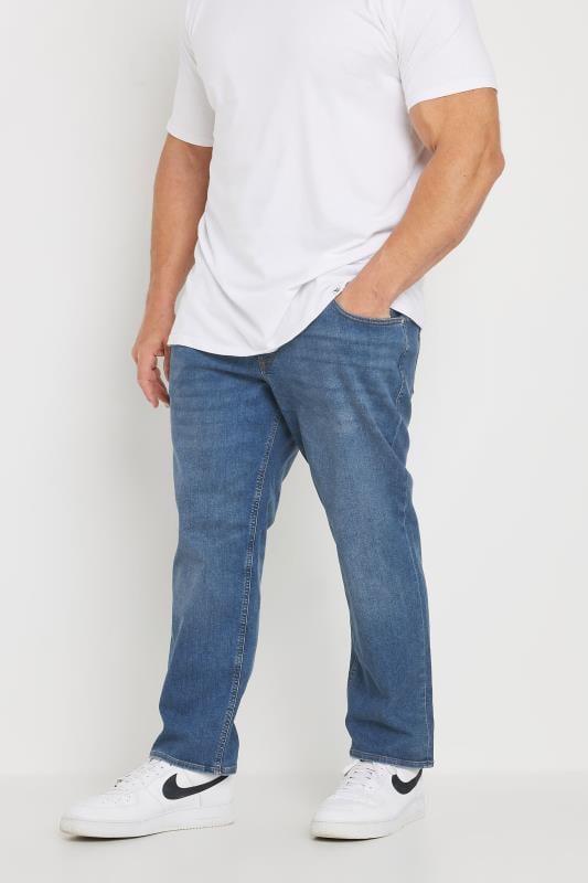 JACK & JONES Big & Tall Blue Denim 'Mike' Jeans | BadRhino 1