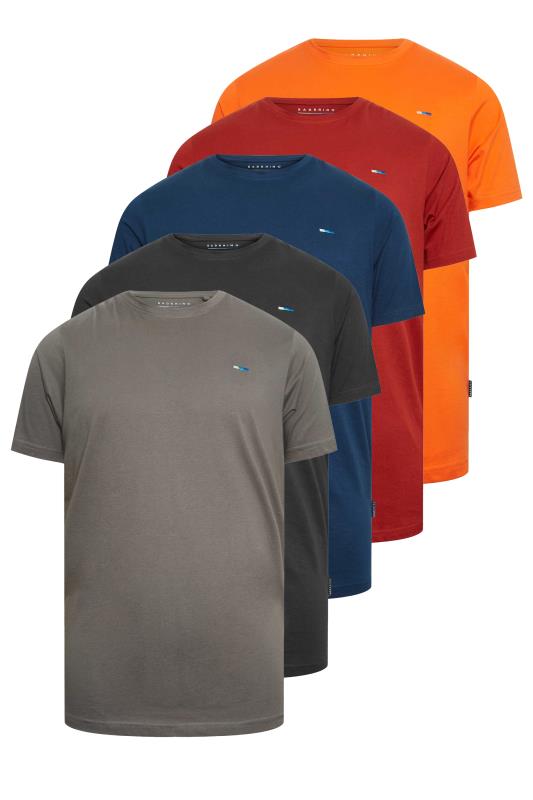 BadRhino Big & Tall Orange 5 Pack Essential T-Shirts | BadRhino 3