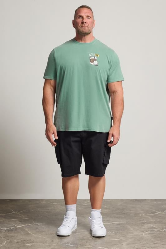 BadRhino Big & Tall Green Pigment Dye Golf Graphic T-Shirt | BadRhino 1