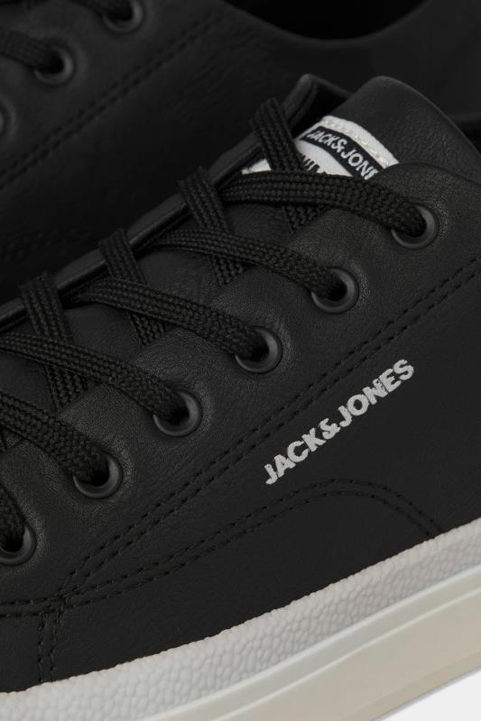 JACK & JONES Black Faux Leather Sneakers | BadRhino 6