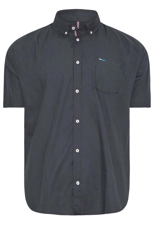 BadRhino Navy Blue Cotton Poplin Short Sleeve Shirt | BadRhino