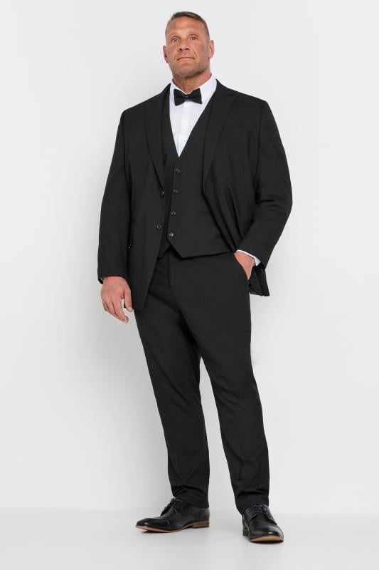 Men's  BadRhino Tailoring Big & Tall Black Suit Waistcoat