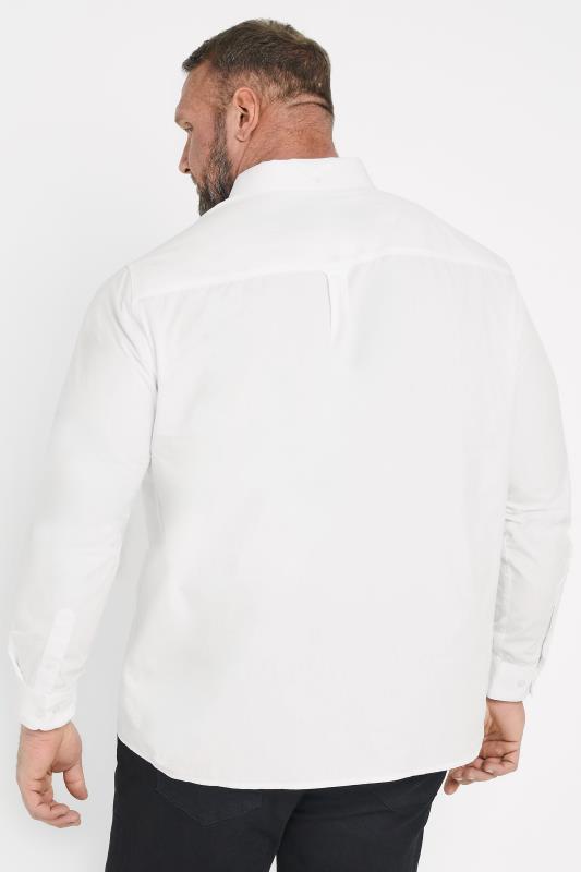 BadRhino Big & Tall 2 PACK White Long Sleeve Poplin Shirts | BadRhino 3