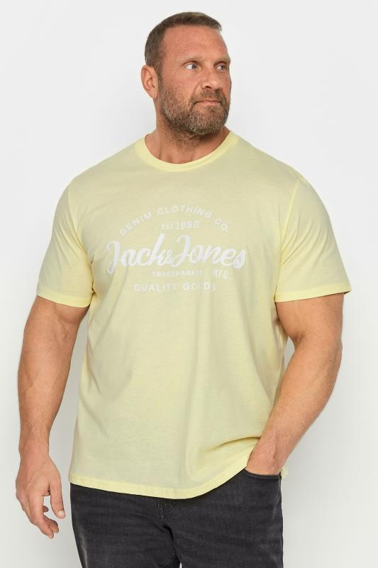 Men's  JACK & JONES Big & Tall Vanilla Yellow Forest T-Shirt