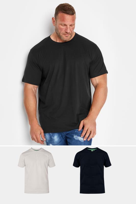 D555 Big & Tall 2 PACK Black & White T-Shirts| BadRhino 1