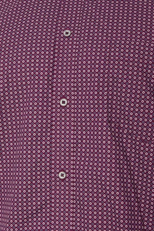 KAM Big & Tall Navy Blue Long Sleeve Gingham Shirt | BadRhino 3
