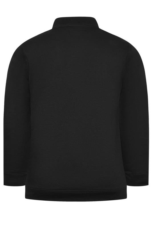 BadRhino Big & Tall Black Crew Neck Sweatshirt | BadRhino 4