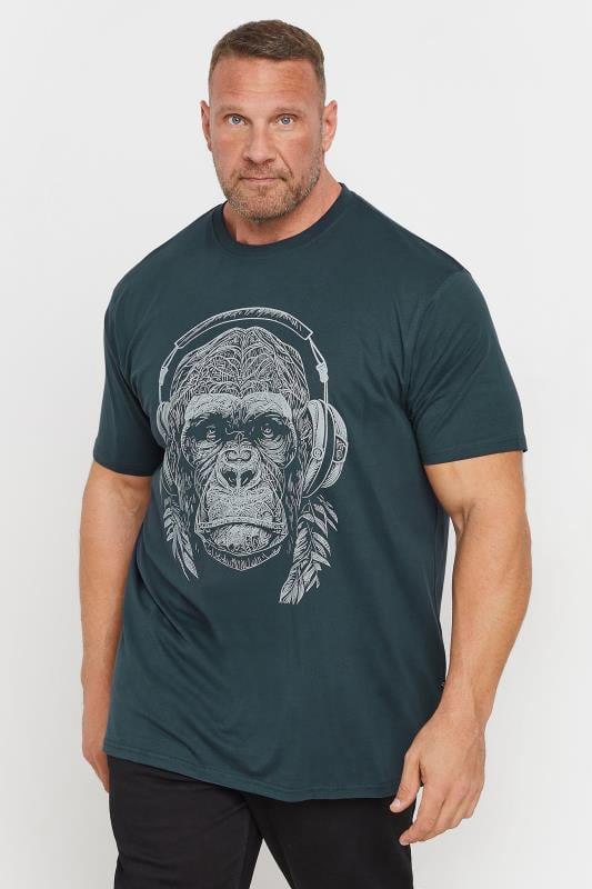 KAM Indigo Gorilla Graphic Print T-Shirt | BadRhino 1