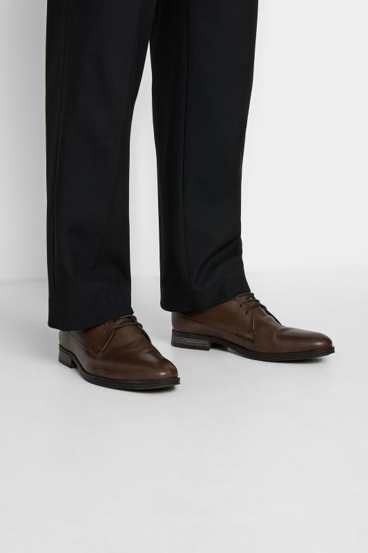 Men's  JACK & JONES Big & Tall Brown Leather Lace Smart Shoes