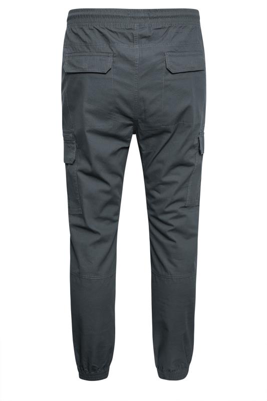 BadRhino Big & Tall Charcoal Grey Ripstop Cargo Trousers | BadRhino 5
