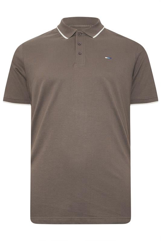 BadRhino Big & Tall 3 PACK Blue/Green/Brown Tipped Polo Shirt | BadRhino 3