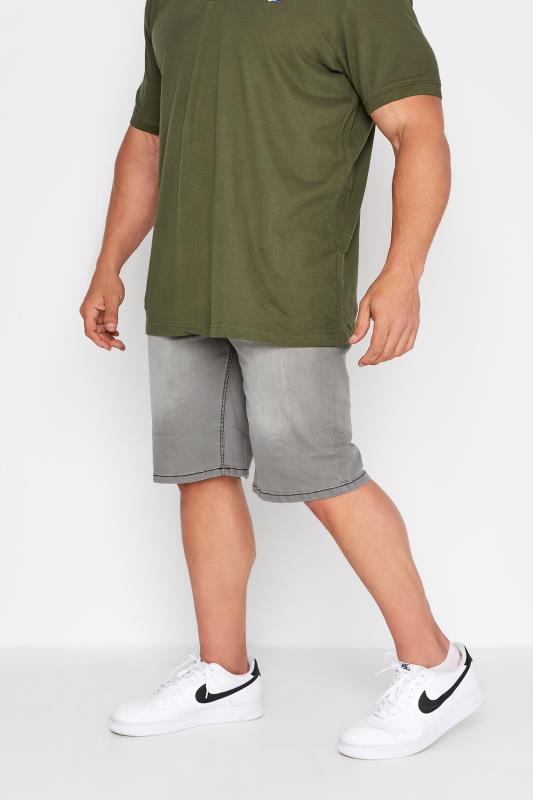 Men's  BadRhino Big & Tall Grey Denim Shorts