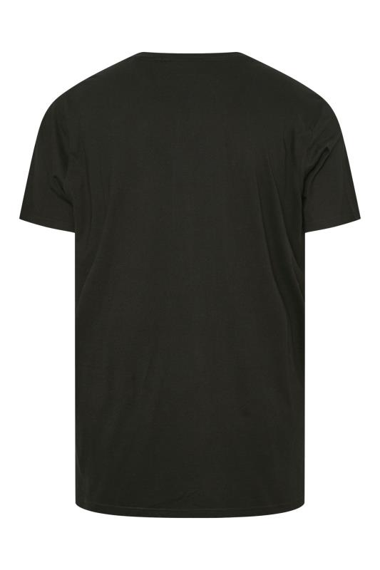 BadRhino Big & Tall Black Subbuteo Graphic T-Shirt | BadRhino 4
