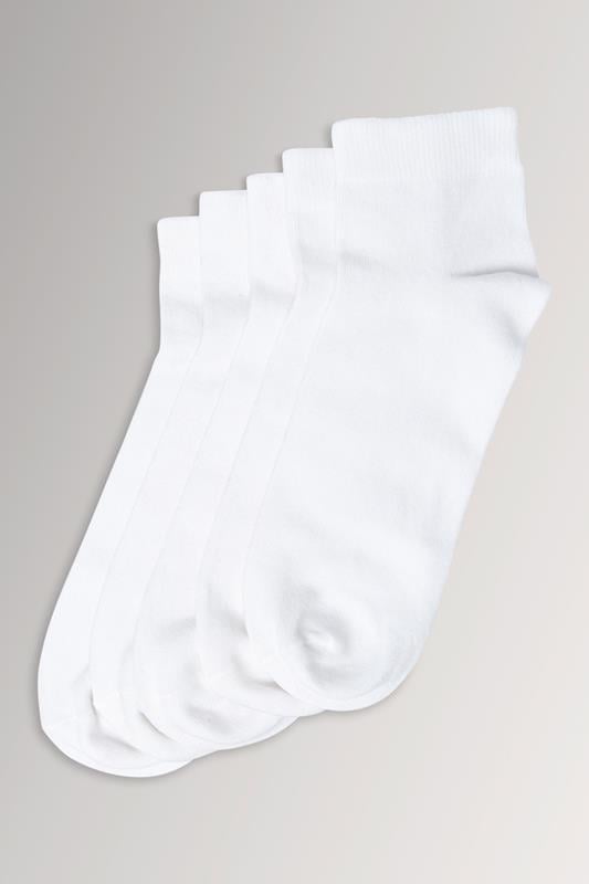 BadRhino White 5 Pack Trainer Socks