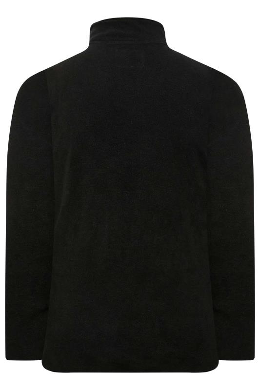 BadRhino Big & Tall Black & Grey Quarter Zip Fleece Sweatshirt | BadRhino 4