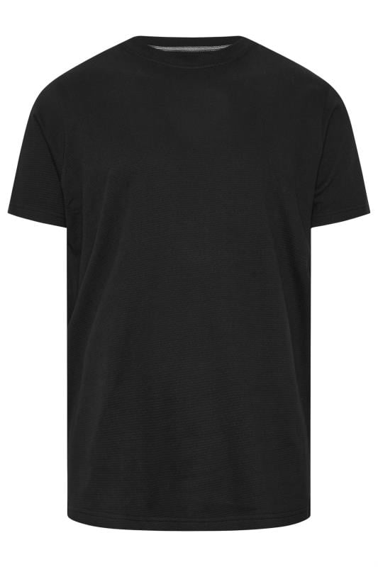 BadRhino Big & Tall Black Textured Short Sleeve T-Shirt | BadRhino 2