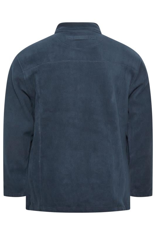 KAM Big & Tall Navy Blue Fleece Jacket | BadRhino 3