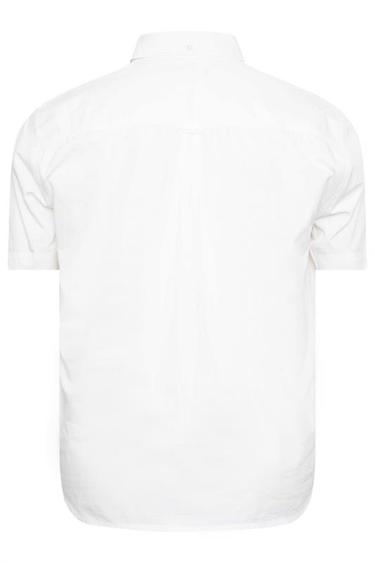 BadRhino Big & Tall White Poplin Short Sleeve Shirt | BadRhino 3