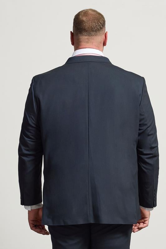 BadRhino Big & Tall Navy Blue Plain Suit Jacket | BadRhino 4
