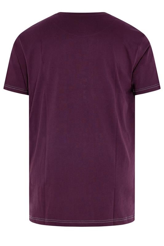  KAM Big & Tall Purple Rock N Roll Skeleton Print T-Shirt