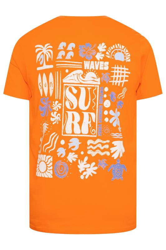 BadRhino Big & Tall Orange 'Surf' Logo T-Shirt | BadRhino 4