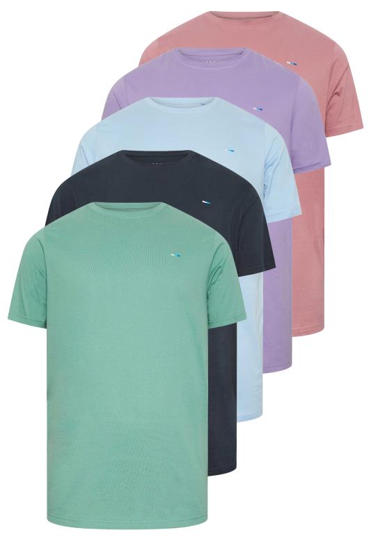 BadRhino Green/Blue/Navy/Purple/Pink 5 Pack T-Shirts | BadRhino 3