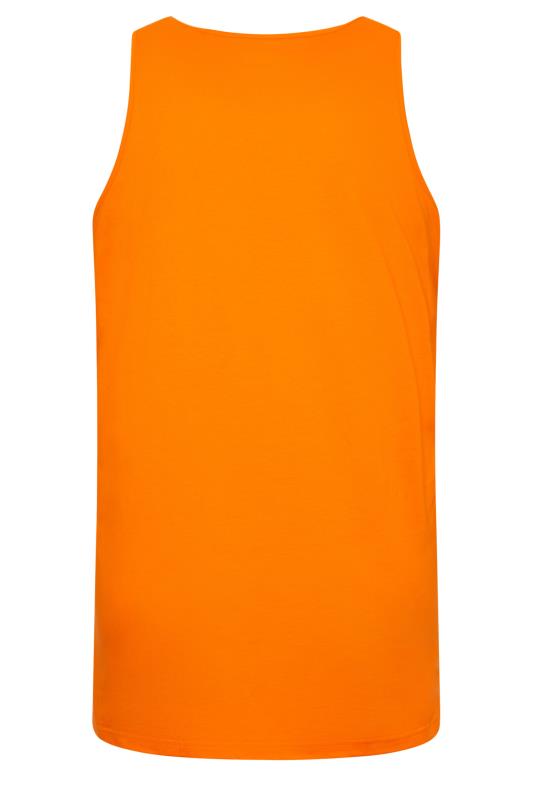 BadRhino Big & Tall Orange 'Aloha' Skull Vest Top | BadRhino 4