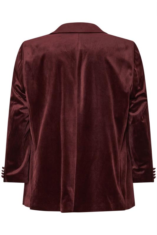 BadRhino Big & Tall Burgundy Red Tailored Velvet Blazer | BadRhino 7