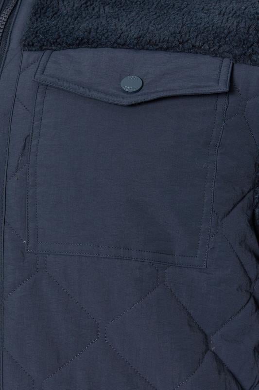 D555 Big & Tall Navy Blue Quilted Sherpa Fleece | BadRhino 3