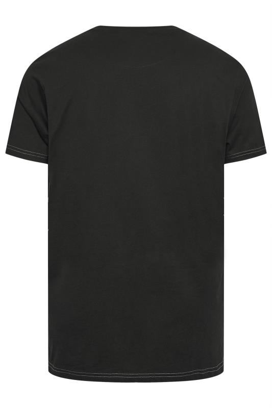 KAM Big & Tall Black 'Gentleman' Skull Print T-Shirt | BadRhino 3