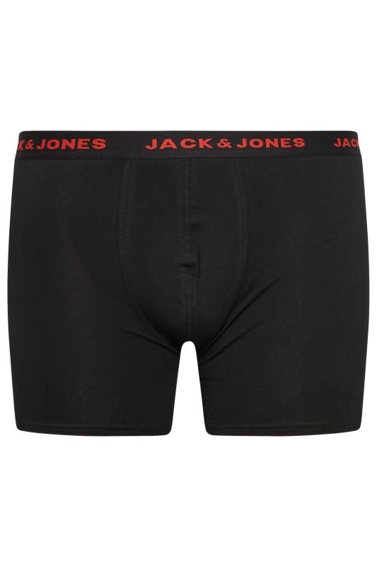 JACK & JONES Big & Tall 5 PACK Black Branded Trunks | BadRhino 6