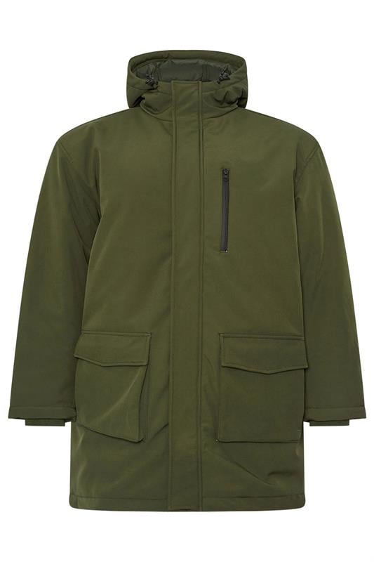 KAM Big & Tall Khaki Green Softshell Jacket | BadRhino 1