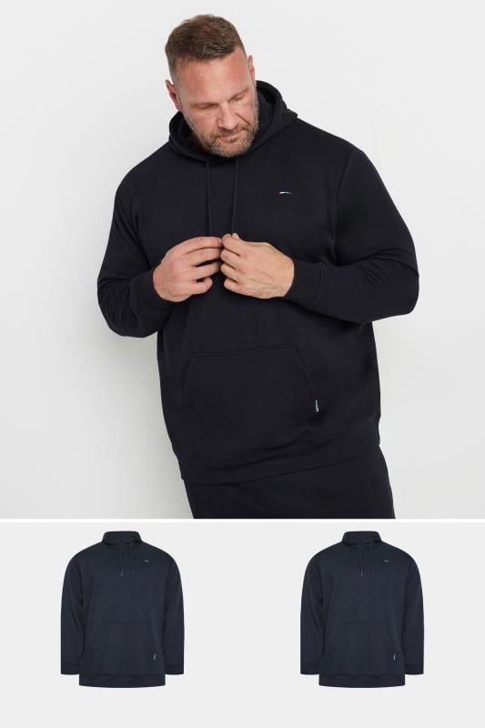 BadRhino Big & Tall 2 PACK Navy Blue Core Hoodies | BadRhino 1