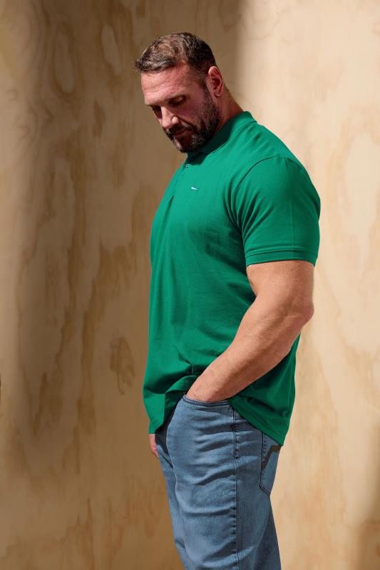 Men's  BadRhino Big & Tall Dark Green Core Polo Shirt