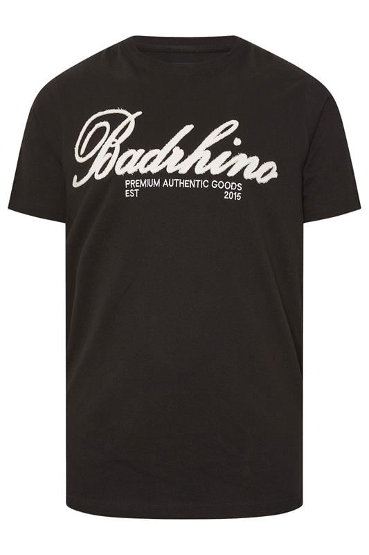 Men's  BadRhino Big & Tall Black Embroidered Script T-Shirt