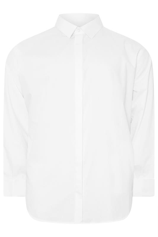 BadRhino Big & Tall White Long Sleeve Formal Shirt | BadRhino 4