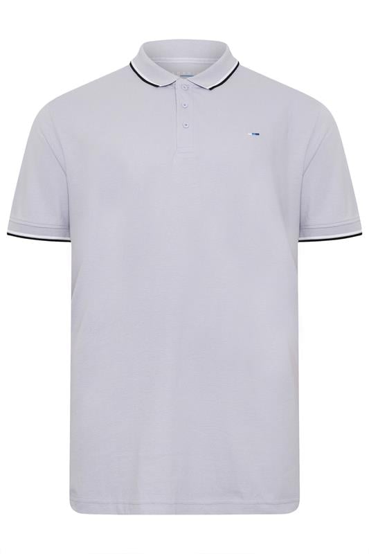 BadRhino Big & Tall Light Purple Tipped Polo Shirt | BadRhino 1